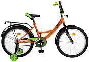 Велосипед NOVATRACK VECTOR 20" без доп. колес (2022) оранжевый